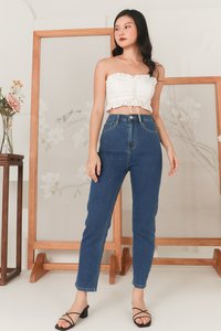 Ellie Eyelet Ruffle Top in White Ellie Eyelet Ruffle Top in White