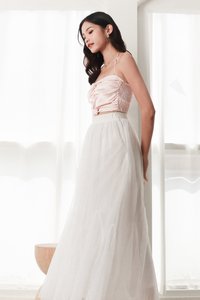 Kerin Knotted Satin Top in Pastel Pink Kerin Knotted Satin Top in Pastel Pink