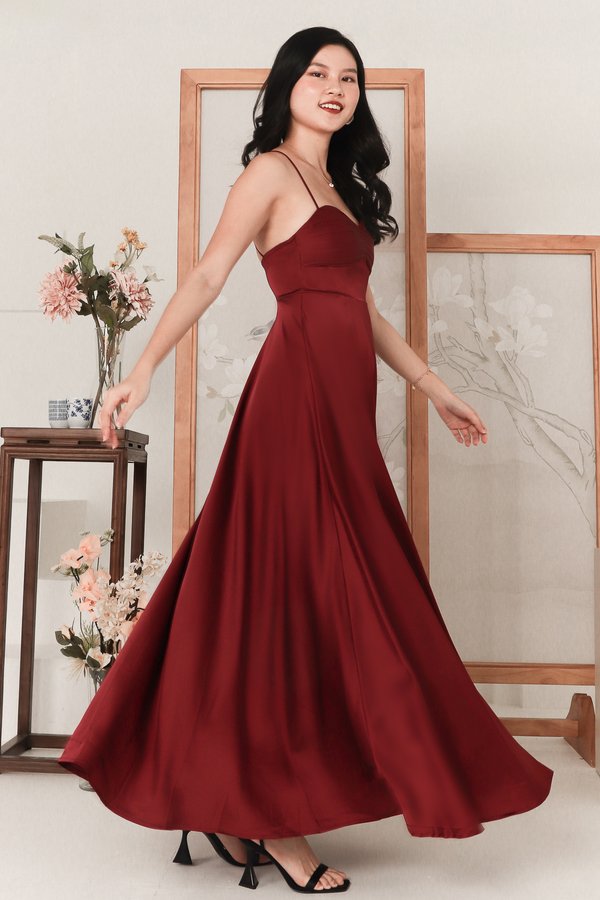 DEFECT | Claire Cross Back Maxi in Maroon in XS / M 