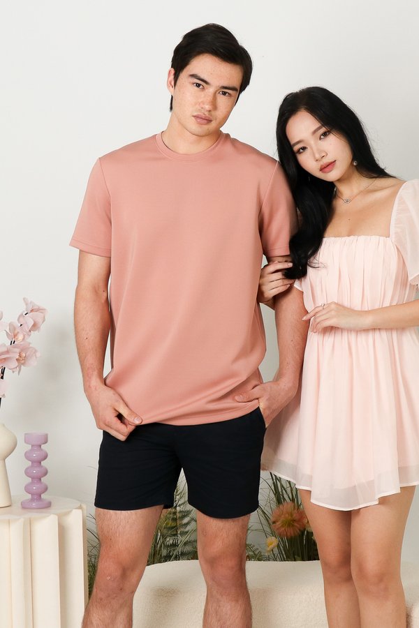 Silvester Side Pocket Tee in Coral Blush