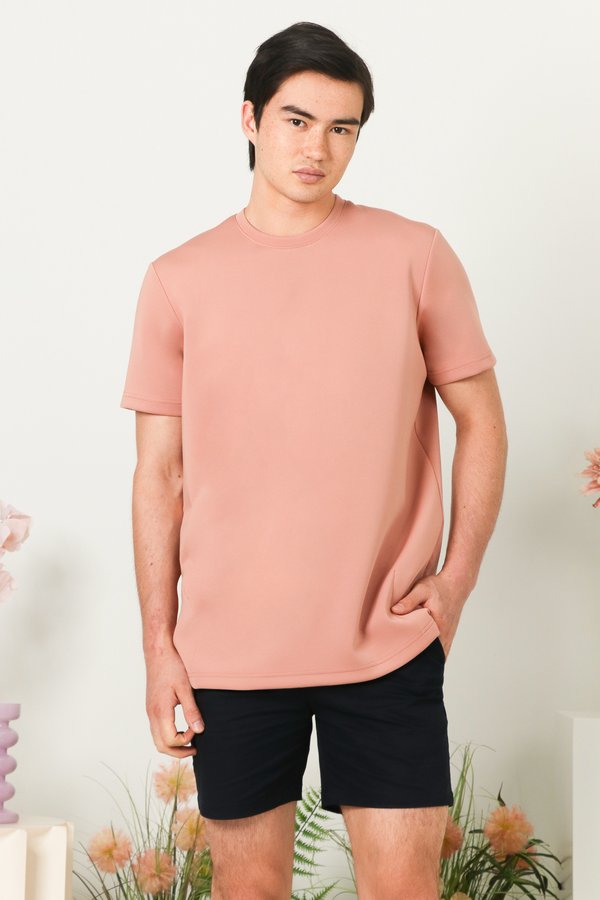 Silvester Side Pocket Tee in Coral Blush