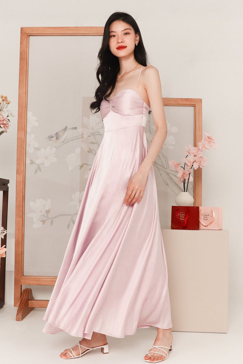 DEFECT | Claire Cross Back Maxi in Lilac in XS