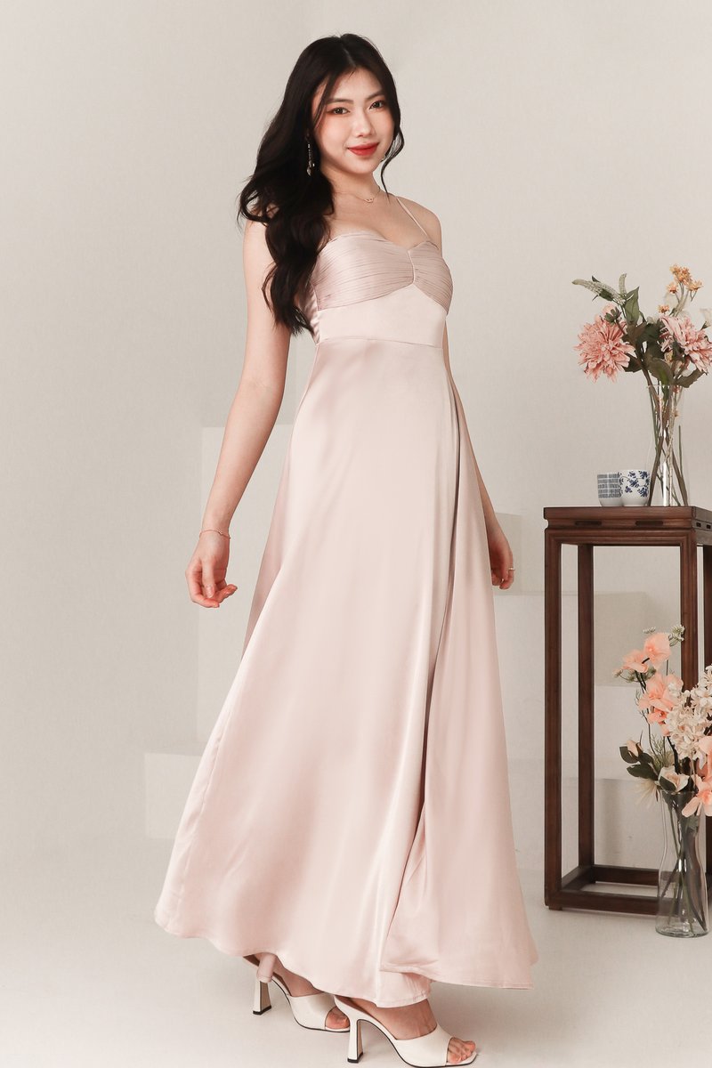 DEFECT | Claire Cross Back Maxi in Pink in XS
